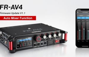 Tascam erweitert neuen Feldrecorder FR-AV4 um Auto-Mixer Visual zum Funktions-Update (Foto: Tascam)