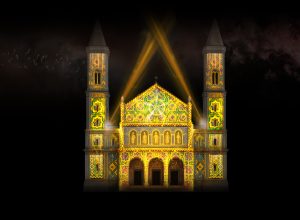 Projektion an der Kirche St. Ludwig (Foto: We Are Video)