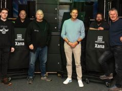 promedia group wird Servicepartner für Pronomic Xana Jonas Meishammer, Alexander Heger, Ernst Seider, Roman Thomas, Ruben Raff und Manfred Egner (von links, Foto: Musikhaus Kirstein)