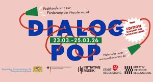 Fachkonferenz „Dialog Pop 2026“ vom 23. bis zum 25. März (Grafik: Verband für Popkultur in Bayern)