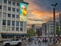 Ströer und blowUP launchen neuen Premium-Screen in Köln Geplanter Screen „The Square“ in Köln (Rendering: Ströer)