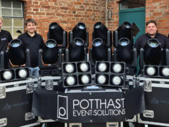 Potthast event:solutions investiert in Prolights Jannik Schrick, Dominik Kruse, Merlin Rauter und Noah (von links, Foto: Potthast event:solutions)