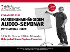 Voice-Acoustic lädt zum markenunabhängigen Audio-Seminar (Grafik: Voice-Acoustic)