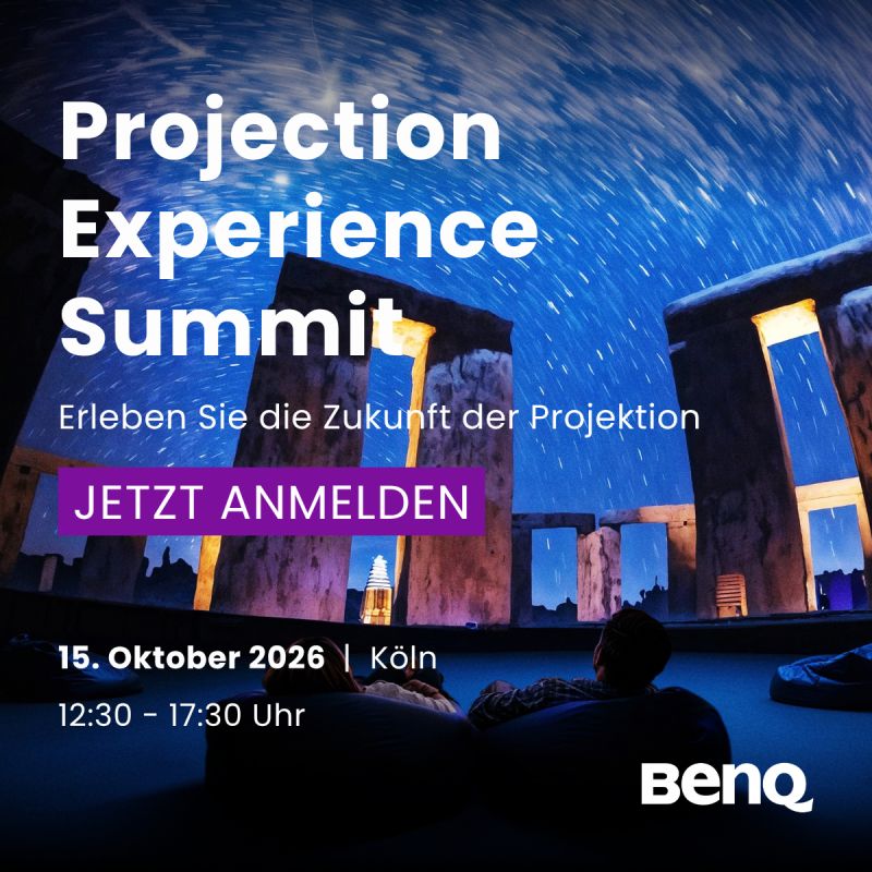 BenQ lädt zum Projection Experience Summit in Köln (Grafik: BenQ) BenQ lädt zum Projection Experience Summit in Köln (Grafik: BenQ)